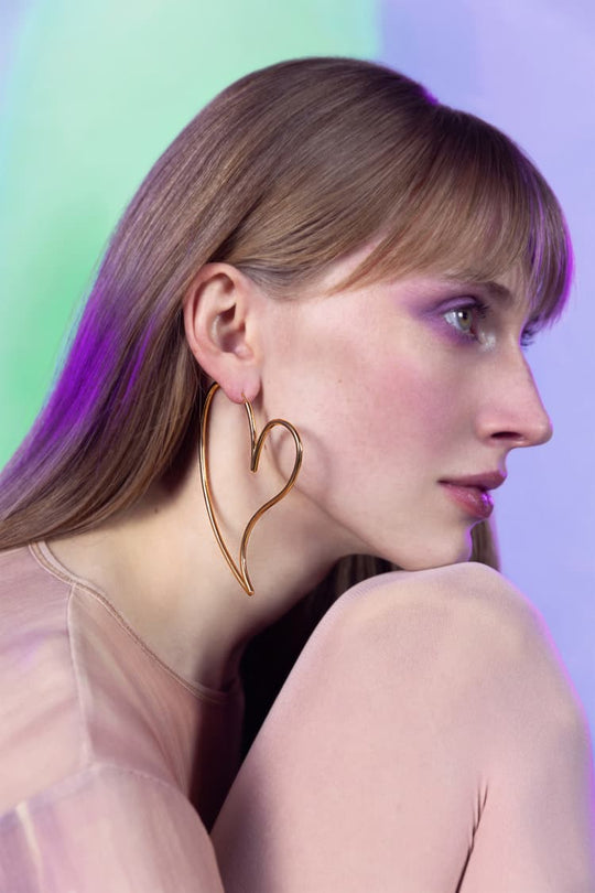 Big heart earrings – Sopro Jewellery